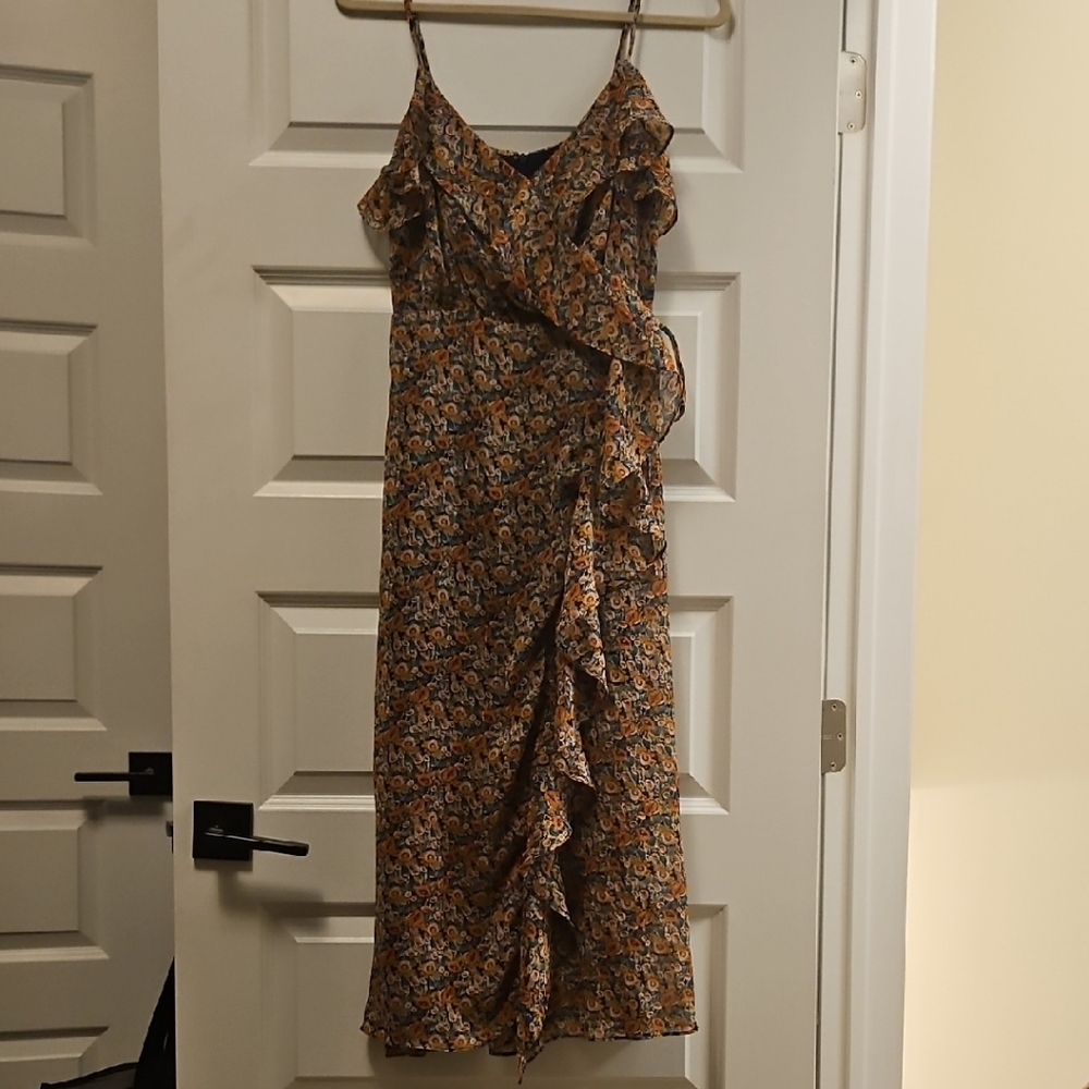 Floral Ruffle Midi Dress
